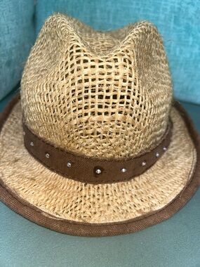 Tombstone by Augusto Di Zola Vintage straw fedora Size medium